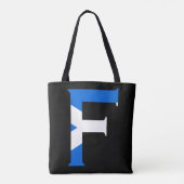 F Monogram overlay op Schotse Vlag St Tote Bag (Achterkant)