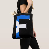 F Monogram overlay op Schotse Vlag St Tote Bag (Dichtbij)