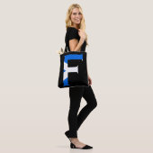 F Monogram overlay op Schotse Vlag St Tote Bag (Op model)