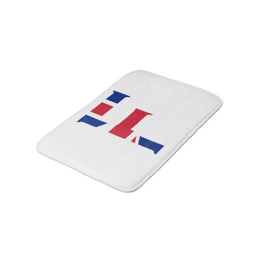 F Monogram overlay op Union Jack Flag bmt Badmat (Gekanteld)