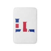 F Monogram overlay op Union Jack Flag bmt Badmat (Voorkant Verticaal)