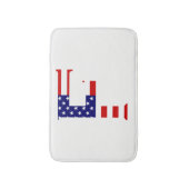 F Monogram overlay op USA Flag bmcnt Badmat (Voorkant Verticaal)