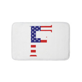 F Monogram overlay op USA Flag bmcnt Badmat