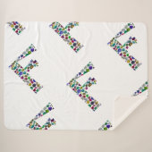 F Monogram Sherpa Deken (Voorkant (horizontaal))