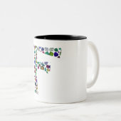 F Monogram Tweekleurige Koffiemok (Voorkant rechts)