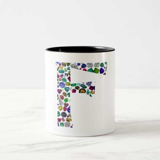 F Monogram Tweekleurige Koffiemok (Center)