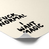 F* Normaal. Ik wil magisch Poster (Hoek)