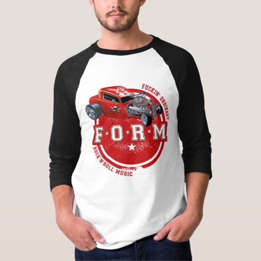 F.O.R.M HotRod Basic 3/4 Sleeve Raglan T-shirt (Voorkant)