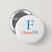 F OBAMA RONDE BUTTON 5,7 CM (Voorkant /achterkant)