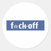 F-Off Ronde Sticker (Voorkant)