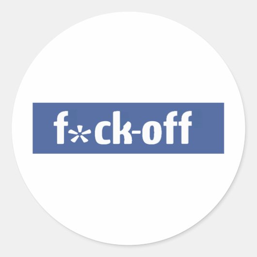 F-Off Ronde Sticker (Voorkant)