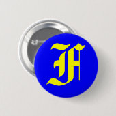 F - OUD ENGELS RONDE BUTTON 5,7 CM (Voorkant /achterkant)