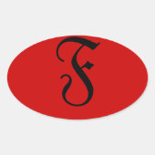 F OVALE STICKER (Voorkant)