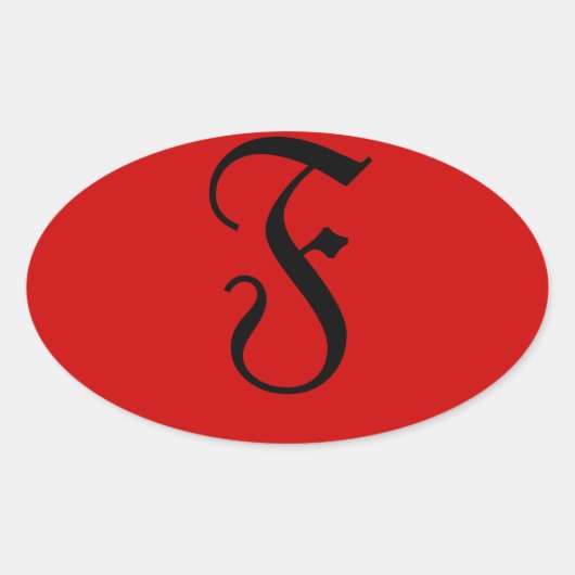 F OVALE STICKER (Voorkant)