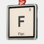 F - Periodiek tabelsymbool Flan Chemistry Metalen Ornament (Links)