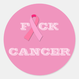 F "Pink Ribbon" CK-KANKER Ronde Sticker