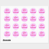F "Pink Ribbon" CK-KANKER Ronde Sticker (Vel)