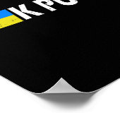 F Poetin Oekraïne Vlag  Poster (Hoek)