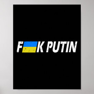 F Poetin Oekraïne Vlag  Poster