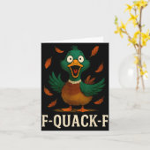 F-quack-f Funny Duck Humor Quote Meme Gift For Men Kaart (Gele Bloem)