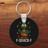 F-quack-f Funny Duck Humor Quote Meme Gift For Men Sleutelhanger (Voorkant)