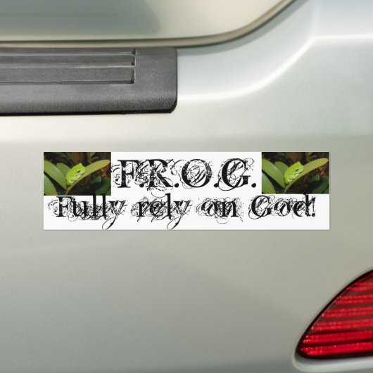 F.R.O.G. Bumpersticker (Op auto)