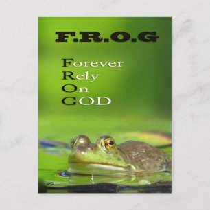 F.R.O.G Forever.Rely.On.GOD Post Kaart