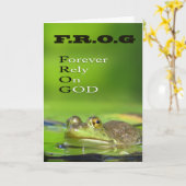 F.R.O.G Forever.Rely.On.GOD Wenskaarten Kaart (Gele Bloem)