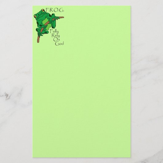 F.R.O.G. Vertrouw volledig op God #1 Briefpapier (Voorkant)