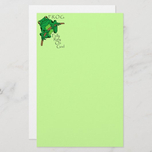 F.R.O.G. Vertrouw volledig op God #1 Briefpapier (Voorkant / Achterkant)
