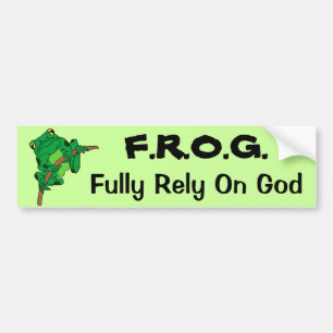 F.R.O.G. Vertrouw volledig op God #1 Bumpersticker