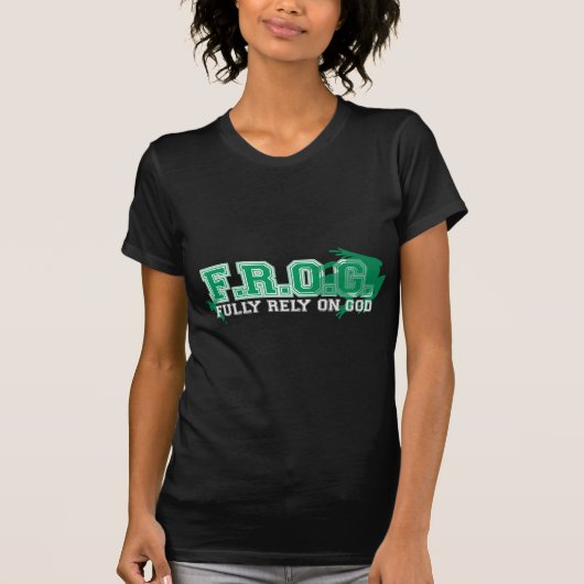 F.R.O.G. - Vertrouw volledig op God (groen) T-shirt (Voorkant)