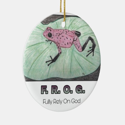 F.R.O.G. - Vertrouw volledig op God Keramisch Ornament (Rechts)