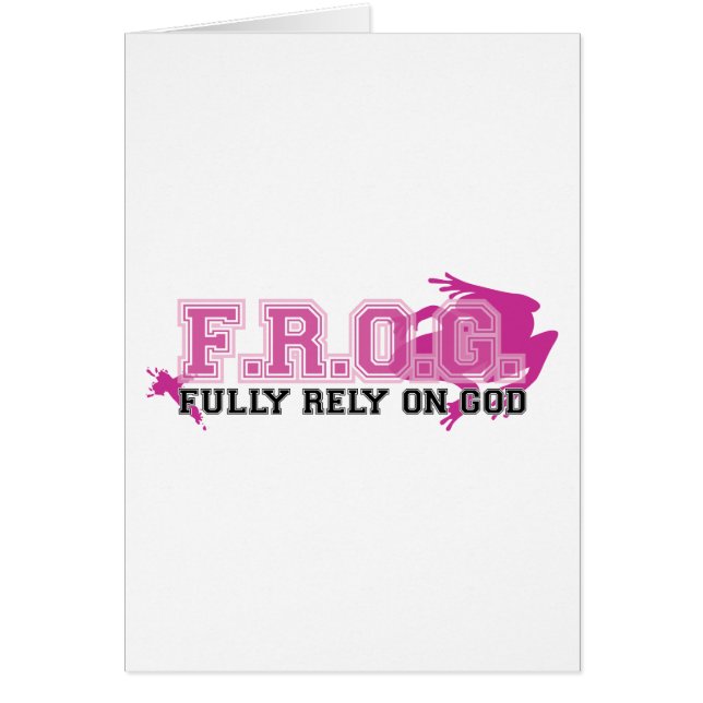 F.R.O.G. - Vertrouw volledig op God (roze) (Voorkant)