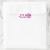 F.R.O.G. - Vertrouw volledig op God (roze) Ronde Sticker (Tas)