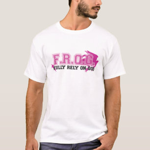 F.R.O.G. - Vertrouw volledig op God (roze) T-shirt