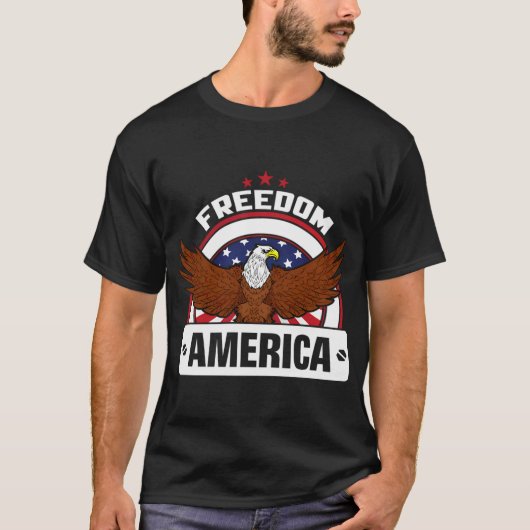 F.reedom A.merica - Amerikaanse zeearend T-shirt (Voorkant)