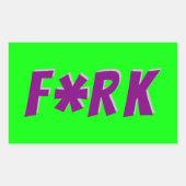 F*RK - Speels gecensureerd vorkontwerp Rechthoekige Sticker (Voorkant)