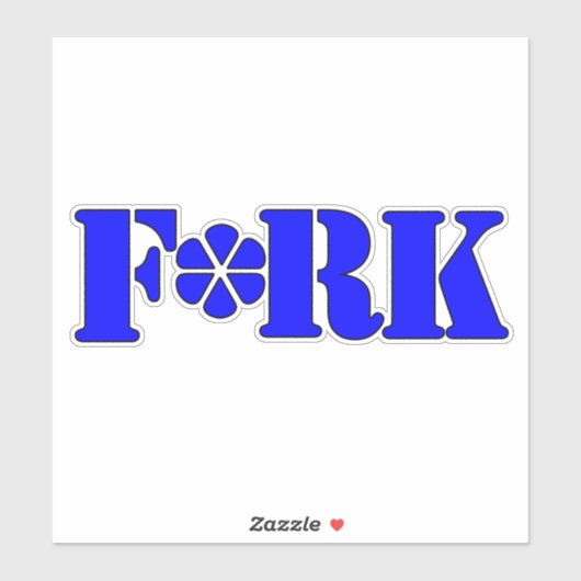 F*RK - Speelse gecensureerde vork ontwerp nr. 3 Sticker (Vel)