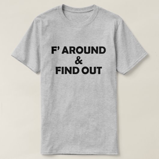 F' ROND EN VINDEN UIT T-SHIRT (Design voorkant)