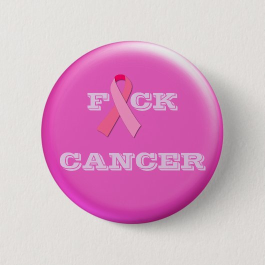 F "Roze lint" CANCER Ronde Button 5,7 Cm (Voorkant)