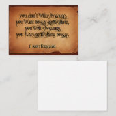 F. Scott Fitzgerald Inspirerend citaat "Schrijf" Notitiekaartje (Voorkant / Achterkant)