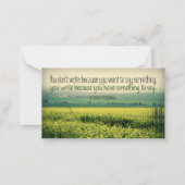 F. Scott Fitzgerald Inspirerend citaat "Schrijf" Notitiekaartje (Voorkant)