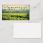 F. Scott Fitzgerald Inspirerend citaat "Schrijf" Notitiekaartje (Voorkant / Achterkant)