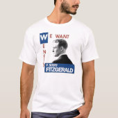 F. Scott Fitzgerald JFK-stijl T-shirt (Voorkant)