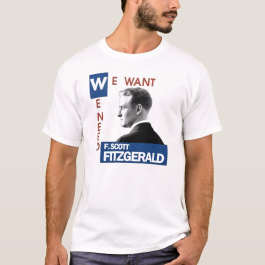 F. Scott Fitzgerald JFK-stijl T-shirt (Voorkant)