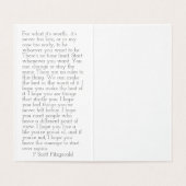 F. Scott Fitzgerald quote Kaart (Binnenkant ongevouwen)