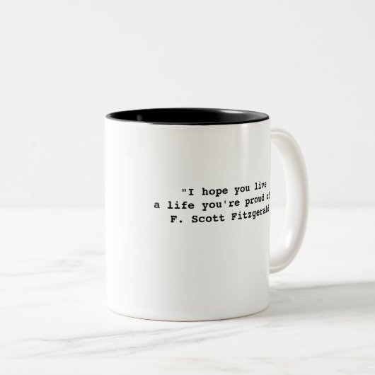 F. Scott Fitzgerald Quote Mok (Voorkant rechts)