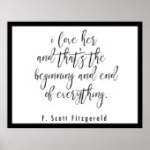 F. Scott Fitzgerald Quote Poster (Voorkant)