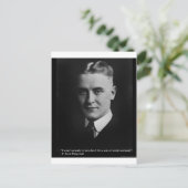 F Scott Fitzgerald Tederheid Nieuwsgierigheid Cade Briefkaart (Staand voorkant)